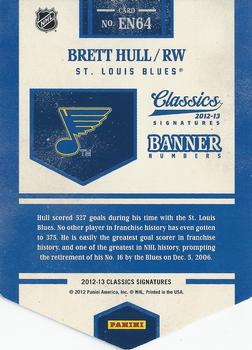 2012-13 Panini Classics Signatures - Banner Numbers #EN64 Brett Hull Back