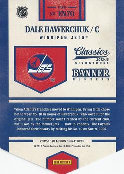 2012-13 Panini Classics Signatures - Banner Numbers #EN70 Dale Hawerchuk Back