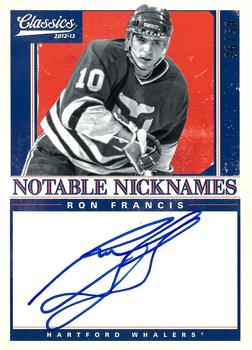 2012-13 Panini Classics Signatures - Notable Nicknames #NN-FR Ron Francis Front