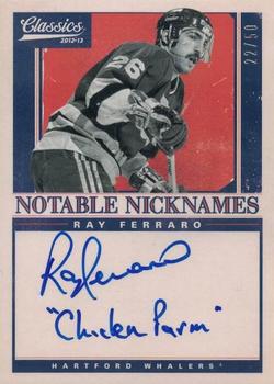 2012-13 Panini Classics Signatures - Notable Nicknames #NN-RF Ray Ferraro Front