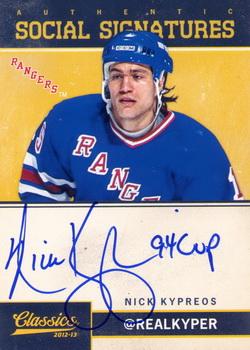 2012-13 Panini Classics Signatures - Social Signatures #SS-NK Nick Kypreos Front