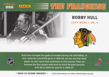 2012-13 Score - The Franchise Original Six #OS6 Bobby Hull Back