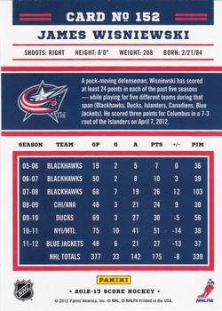 2012-13 Score - Gold Rush #152 James Wisniewski Back