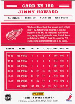 2012-13 Score - Gold Rush #180 Jimmy Howard Back