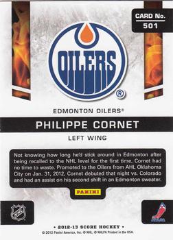 2012-13 Score - Gold Rush #501 Philippe Cornet Back