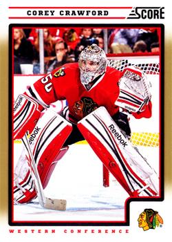 2012-13 Score - Gold Rush #121 Corey Crawford Front
