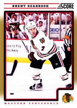 2012-13 Score - Gold Rush #125 Brent Seabrook Front