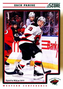 2012-13 Score - Gold Rush #244 Zach Parise Front