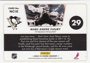 2012-13 Score - Net Cam #NC10 Marc-Andre Fleury Back