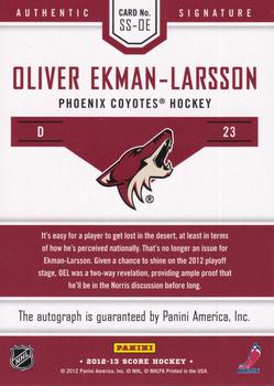 2012-13 Score - Signatures #SS-OE Oliver Ekman-Larsson Back