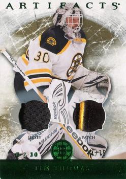 2012-13 Upper Deck Artifacts - Jersey/Patch Emerald #122 Tim Thomas Front