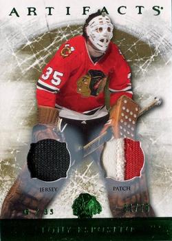 2012-13 Upper Deck Artifacts - Jersey/Patch Emerald #124 Tony Esposito Front