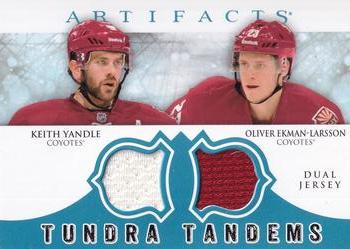 2012-13 Upper Deck Artifacts - Tundra Tandems Blue Dual Jersey #TT-YE Keith Yandle / Oliver Ekman-Larsson Front