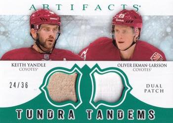2012-13 Upper Deck Artifacts - Tundra Tandems Patches Emerald #TT-YE Keith Yandle / Oliver Ekman-Larsson Front