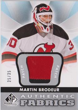 2012-13 SP Game Used - Authentic Fabrics Patches #AF-MB Martin Brodeur Front