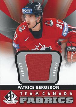 2012-13 SP Game Used - Team Canada Fabrics #TC-14 Patrice Bergeron Front