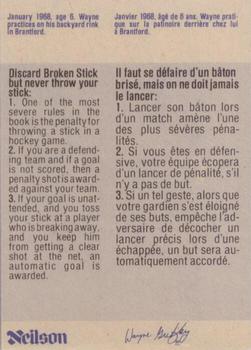 1982-83 Neilson Wayne Gretzky #1 Discard Broken Stick Back
