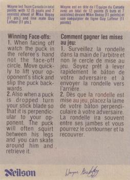 1982-83 Neilson Wayne Gretzky #31 Winning Face-Offs Back