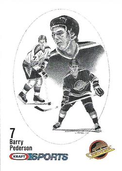 1986-87 Kraft Drawings #NNO Barry Pederson Front