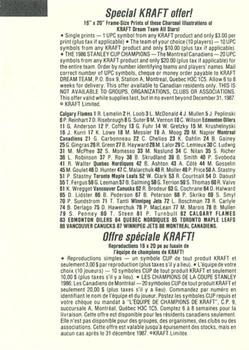 1986-87 Kraft Drawings #NNO Larry Robinson Back