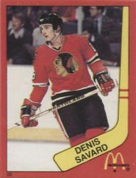 1982-83 McDonald's Stickers #23 Denis Savard Front