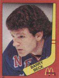 1982-83 McDonald's Stickers #27 Barry Beck Front