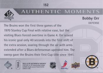 2012-13 SP Authentic #152 Bobby Orr Back