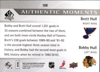 2012-13 SP Authentic #188 Brett Hull / Bobby Hull Back