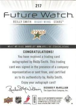 2012-13 SP Authentic #217 Reilly Smith Back