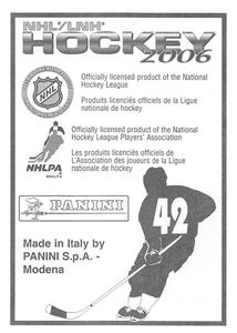 2005-06 Panini Stickers #42 Teppo Numminen Back