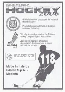 2005-06 Panini Stickers #118 Daniel Alfredsson Back