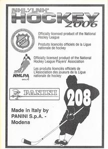 2005-06 Panini Stickers #208 Chuck Kobasew Back