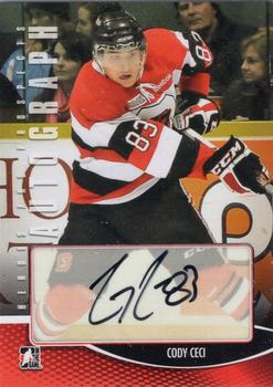 2012-13 In The Game Heroes and Prospects - Autographs #A-CC Cody Ceci Front
