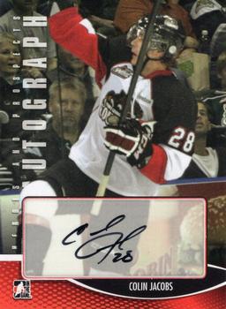 2012-13 In The Game Heroes and Prospects - Autographs #A-CJ Colin Jacobs Front