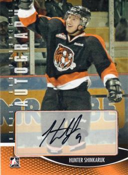 2012-13 In The Game Heroes and Prospects - Autographs #A-HSH Hunter Shinkaruk Front