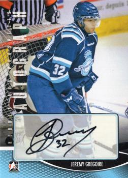 2012-13 In The Game Heroes and Prospects - Autographs #A-JG Jeremy Gregoire Front