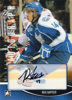 2012-13 In The Game Heroes and Prospects - Autographs #A-NB Nick Baptiste Front