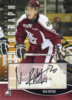 2012-13 In The Game Heroes and Prospects - Autographs #A-NR Nick Ritchie Front
