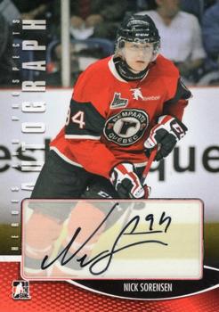 2012-13 In The Game Heroes and Prospects - Autographs #A-NS Nick Sorensen Front