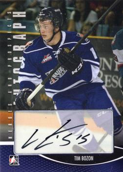 2012-13 In The Game Heroes and Prospects - Autographs #A-TB Tim Bozon Front