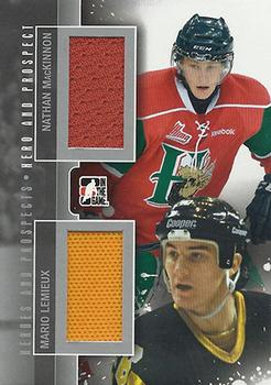 2012-13 In The Game Heroes and Prospects - Hero and Prospect Jerseys #HP-04 Mario Lemieux / Nathan MacKinnon Front