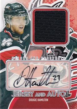 2012-13 In The Game Heroes and Prospects - Jersey Autographs #MA-DH Dougie Hamilton Front