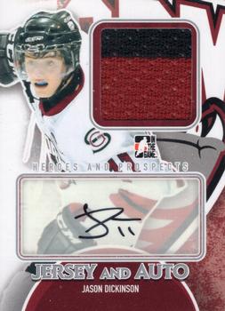 2012-13 In The Game Heroes and Prospects - Jersey Autographs #MA-JD Jason Dickinson Front