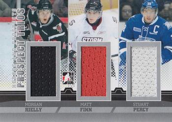 2012-13 In The Game Heroes and Prospects - Prospects Trios Jerseys #PT-09 Morgan Rielly / Matt Finn / Stuart Percy Front