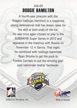 2012-13 In The Game Heroes and Prospects - Subway Series #SSS-09 Dougie Hamilton Back