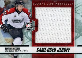 2012-13 In The Game Heroes and Prospects - Subway Super Series Jersey #SSM-15 Slater Koekkoek Front