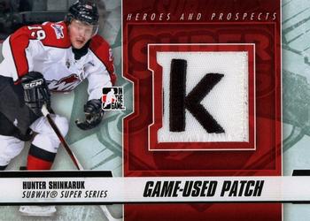 2012-13 In The Game Heroes and Prospects - Subway Super Series Jersey Patches #SSM-43 Hunter Shinkaruk Front