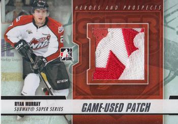 2012-13 In The Game Heroes and Prospects - Subway Super Series Jersey Patches Silver #SSM-42 Ryan Murray Front