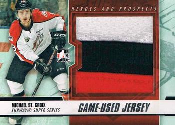 2012-13 In The Game Heroes and Prospects - Subway Super Series Jersey Silver #SSM-34 Michael St. Croix Front