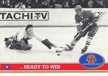 1991-92 Future Trends Canada ’72 #46 ...Ready To Win / Game 5 Statistics Front